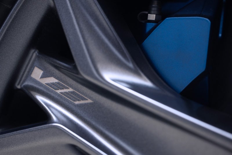 Close-up of the 2026 OPTIQ-V Brembo Performance Front Brakes | Ed Morse Cadillac Tampa FL in TAMPA FL