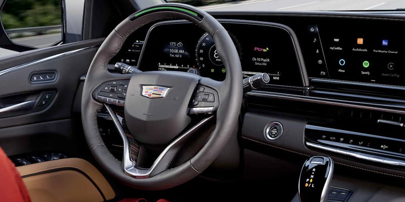 Cadillac Escalade steering wheel and dashboard