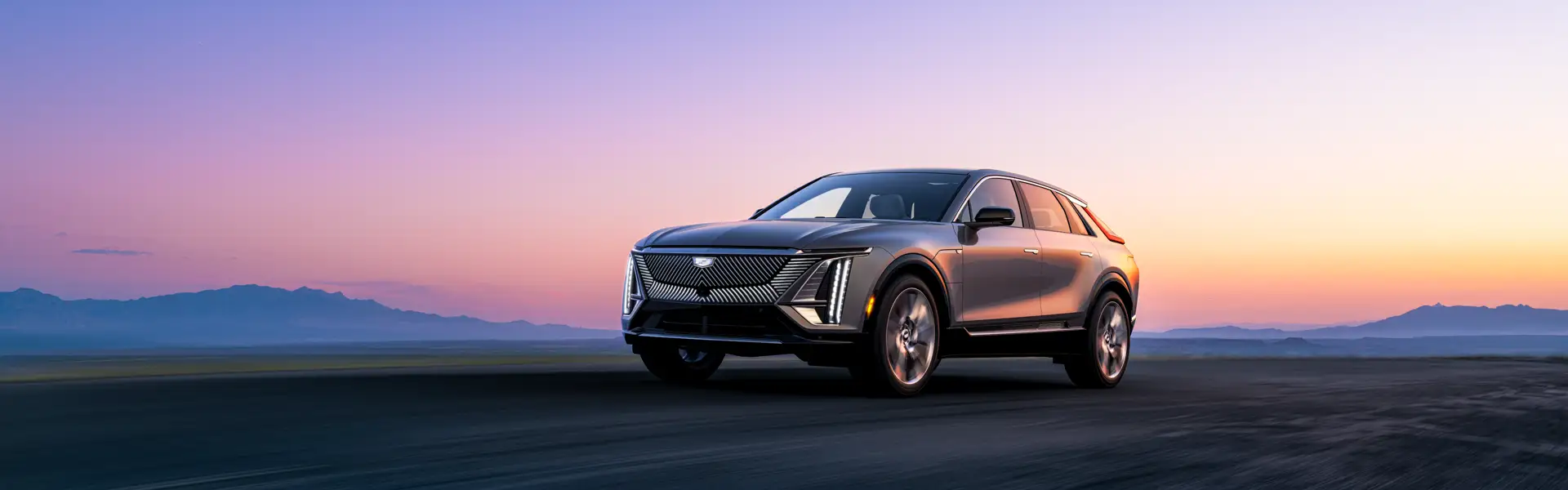 Cadillac Lyriq driving on the road