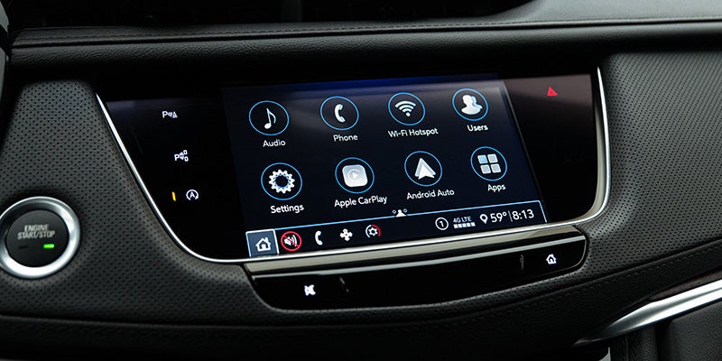 Cadillac XT5 display, featuring a sleek and modern touchscreen interface