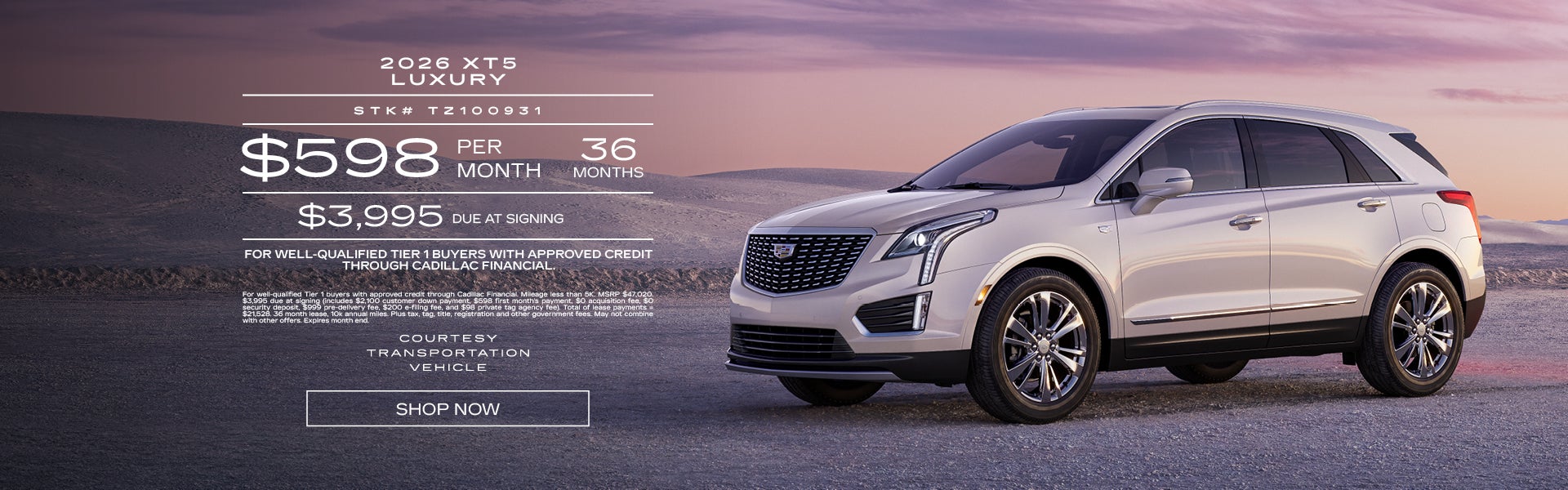 Courtesy 2026 XT5 Luxury