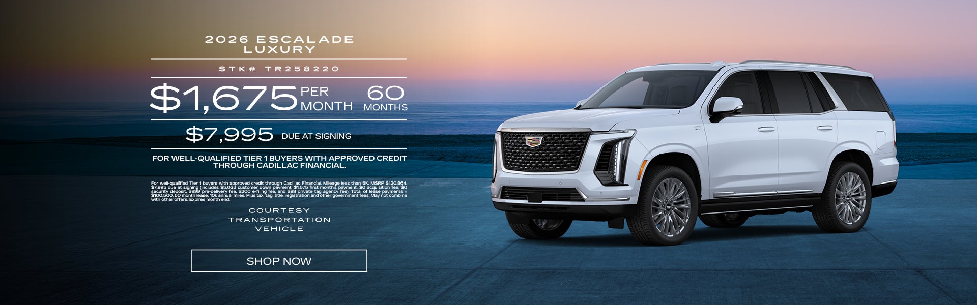 Courtesy 2026 Escalade Luxury