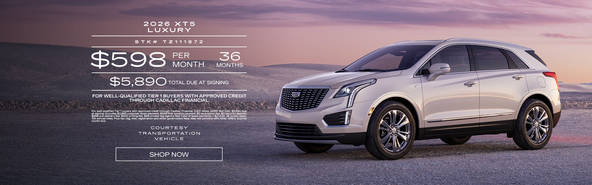 Courtesy 2026 XT5 Luxury